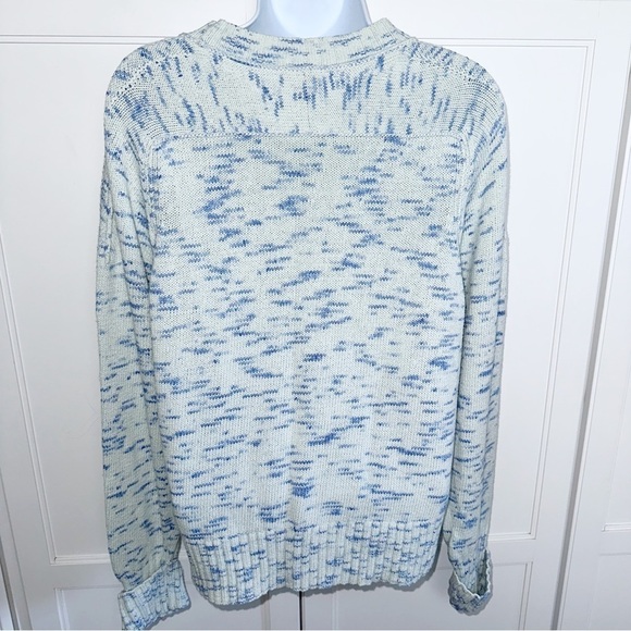 J. Crew Speckled Blue Pullover Sweater Size Small Preppy - Picture 4 of 11
